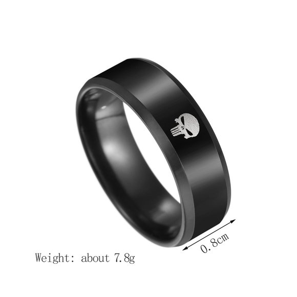 men black skull print ring - Picture 2 of 2